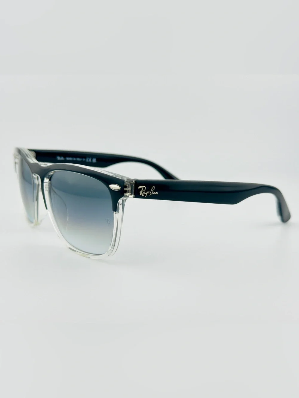 Ray-Ban Steve Sunglasses RB4487 Polished Black on transparent Frame Grey Lenses
